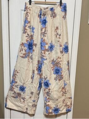 Free People Wide Leg Floral Pants